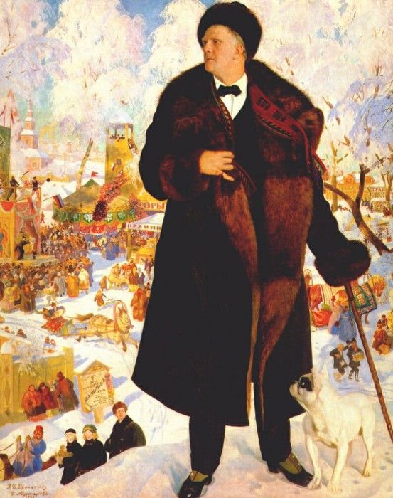 kustodiev portrait of chaliapin 1921. ,  (1878-1927)