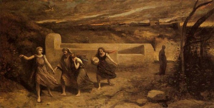 Corot The Destruction of Sodom. , --