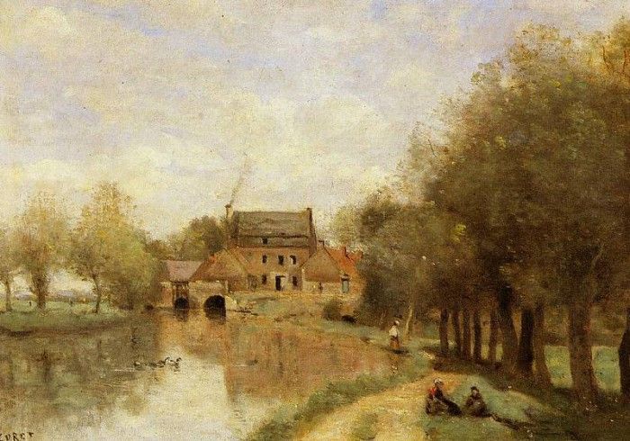 Corot Arleux du Nord the Drocourt Mill on the Sensee. ����, ���-������-������