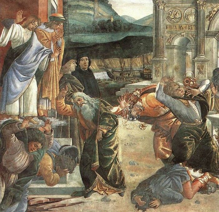 Botticelli The Punishment of Korah detail 2. , Alessandro