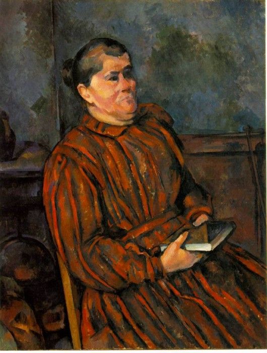 CeZANNE WOMAN IN RED-STRIPED DRESS,1892-96, BARNES FOUNDATIO. , 