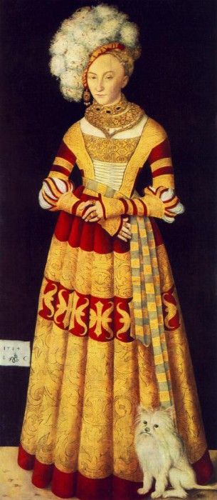 Cranach d.a. Princess Catherine of Mecklenburg, 1514, 184x82. ,  