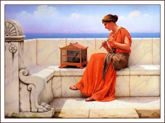 bs-ahp- John William Godward- Song Without Words. ,  