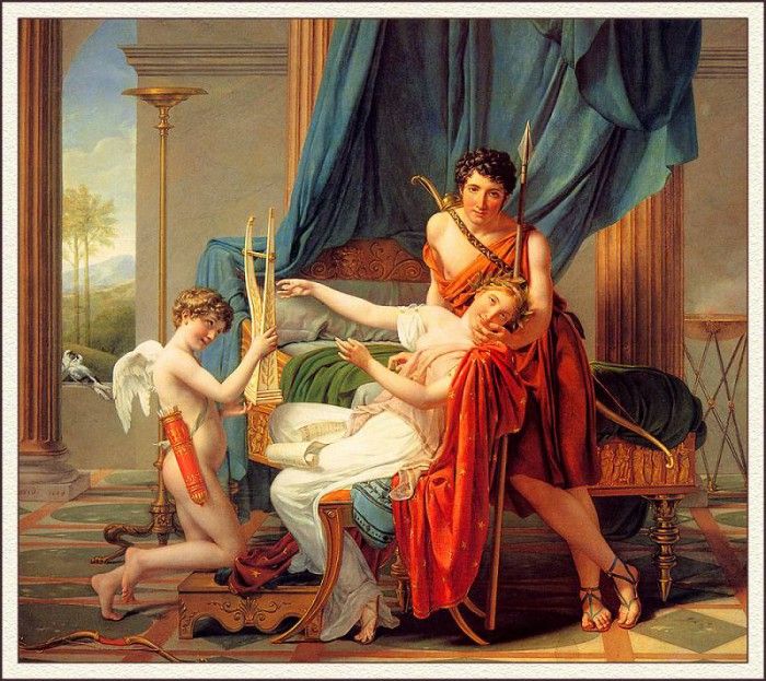 bs- Jacques- Louis David- Sappho And Phaon. , -