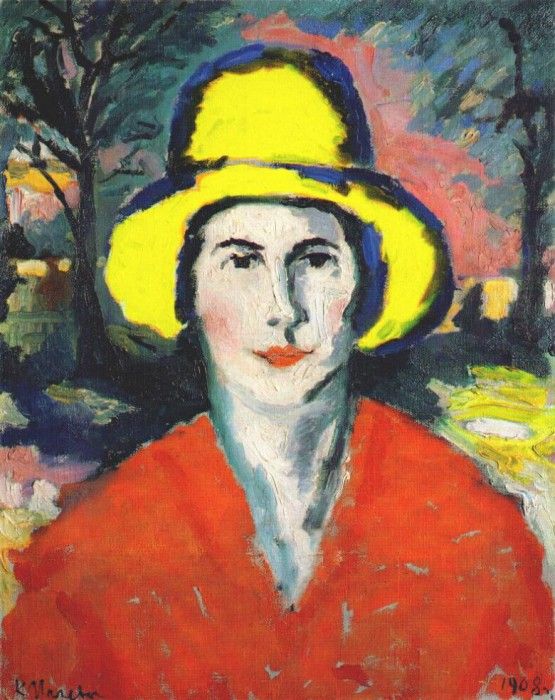 malevich woman with yellow hat dated-1908. , 