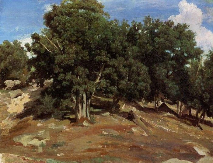 Corot Fontainebleau Black Oaks of Bas Breau. , --