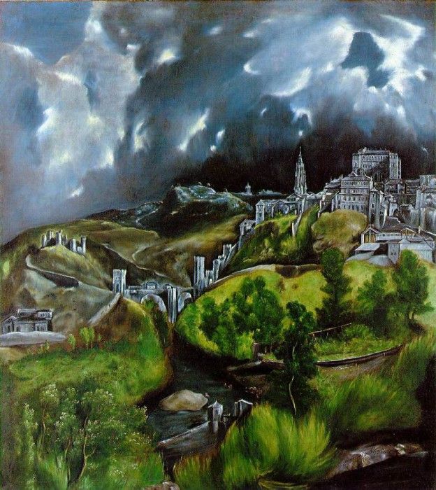 El Greco View of Toledo ca 1597 121.3x108.6 The Metropolitan. , -