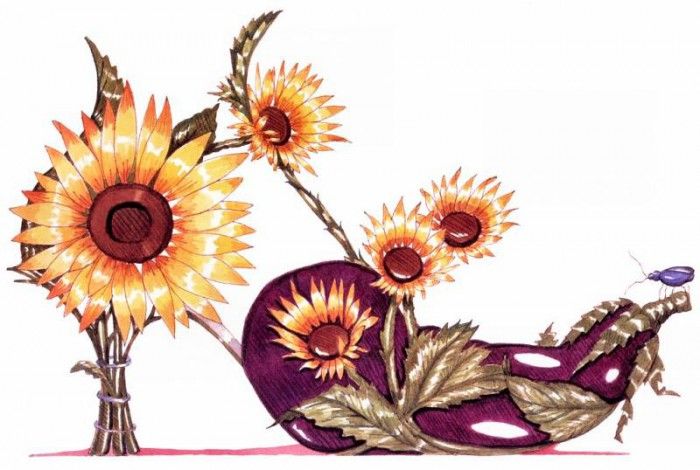 Dennis Kyte - Eggplant & Sunflower, De. , 