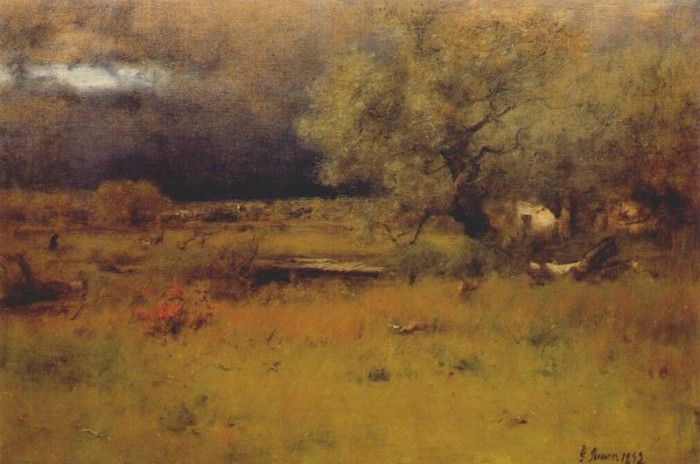 inness the passing storm 1892. , 