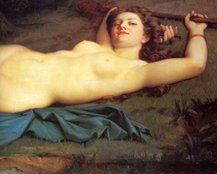 Hugrel, Pierre Honore - Bacchante detail (end. Hugrel  