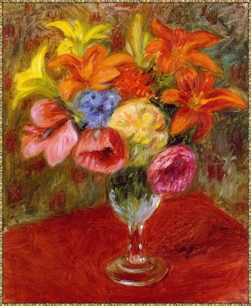 Glackens-PoppiesLiliesAndBlueFlowers-sj. Glackens, 