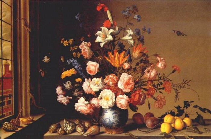 ast still life wth bouquet 17th-c. ,   