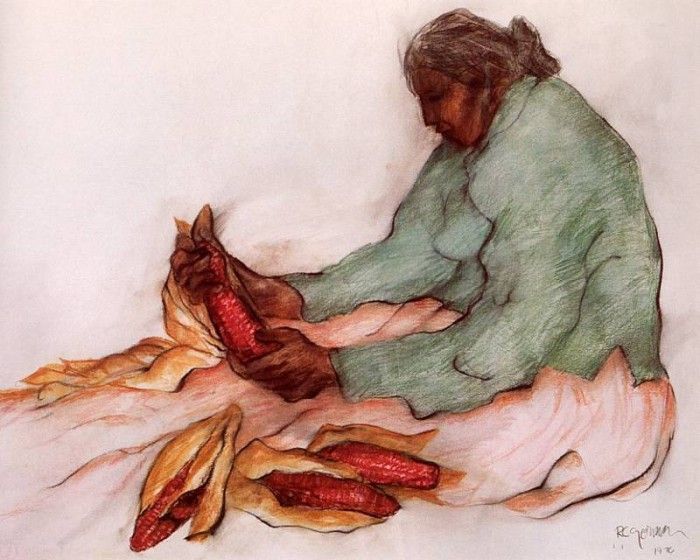 Gorman, RC - Woman Shucking Corn (end. ,  
