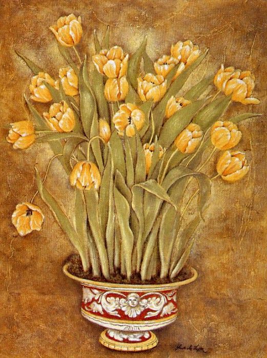 Annette de Langston - Sunny Tulips, De. Langston,  