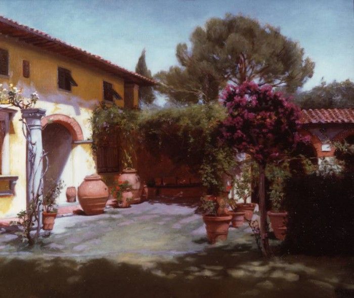 Courtyard in August. Hyde, 