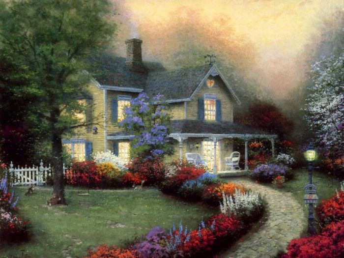 JLM-Thomas Kinkade-Home is Where the Heart Is.  