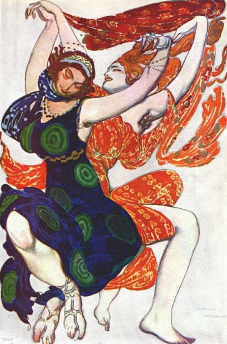 bakst narcisse two boeotian girls 1911. , 