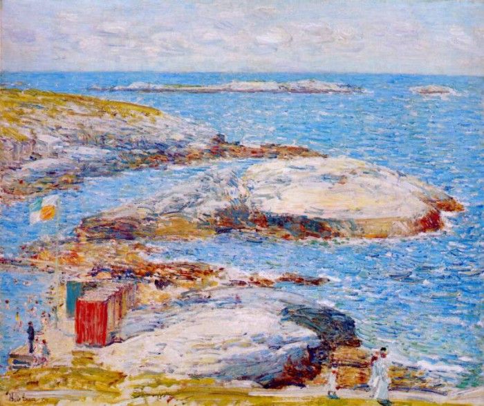 hassam bathing pool, appledore 1907. , 