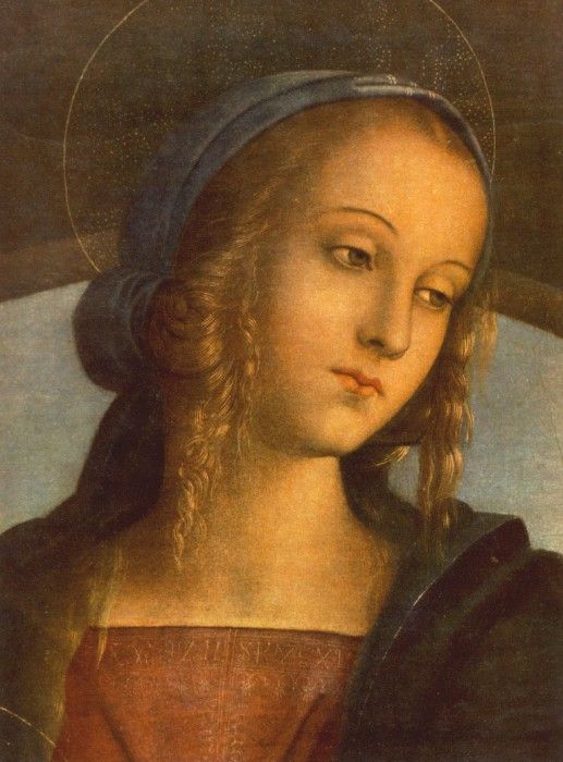 Perugino Pietro The Madonna between St. John the Baptist and St. Sebastian 1493 detail1. , 