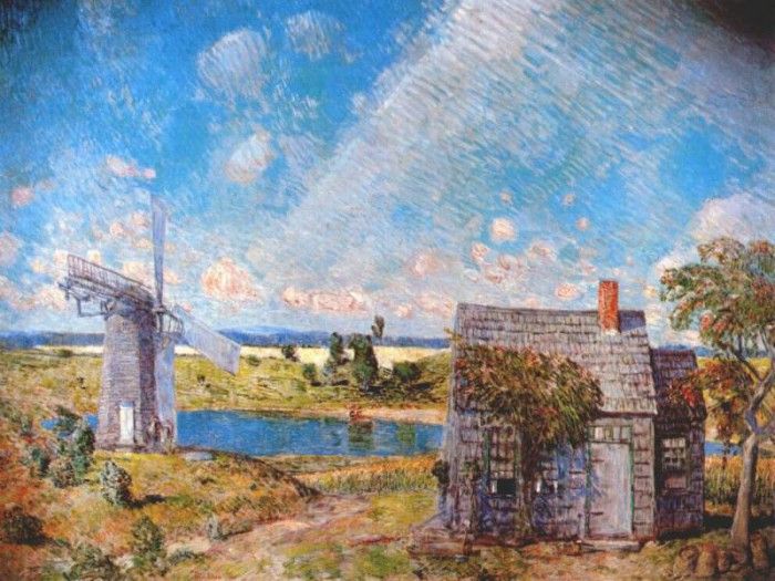 hassam old long island landscape 1920. , 