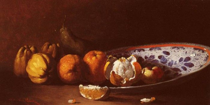 Ribot Germain Theodule Clement Nature Morte Aux Fruits. ,  Theodule 