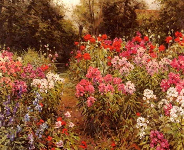 Knight Louis Aston A Flower Garden. , Louis Aston