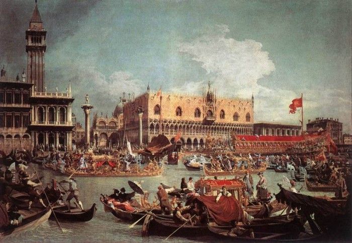 CANALETTO The Bucintoro Returning To The Molo On Ascension Day. 
