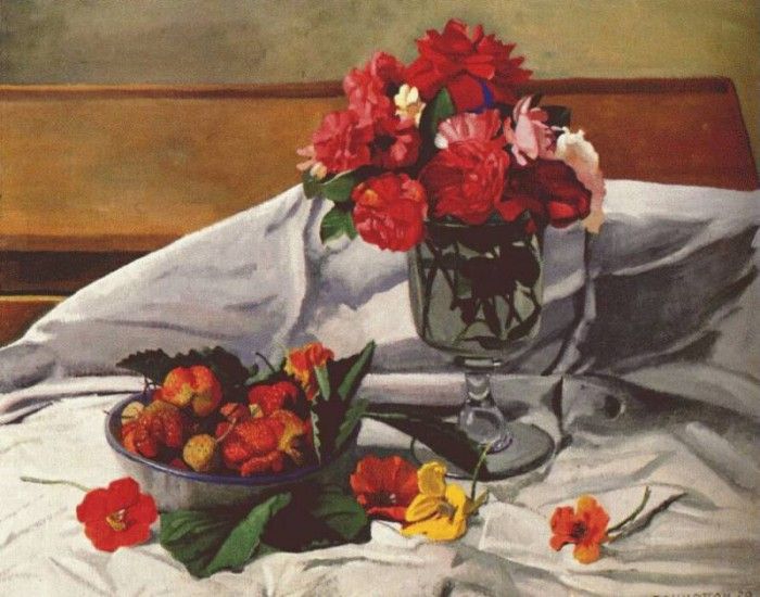 vallotton flowers and strawberries 1920. 