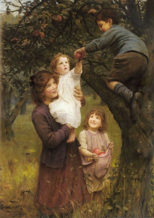 Elsley Arthur John Picking Apples. ,  