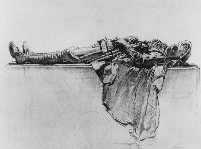 Lambert Recumbent Figure of a Soldier. , 