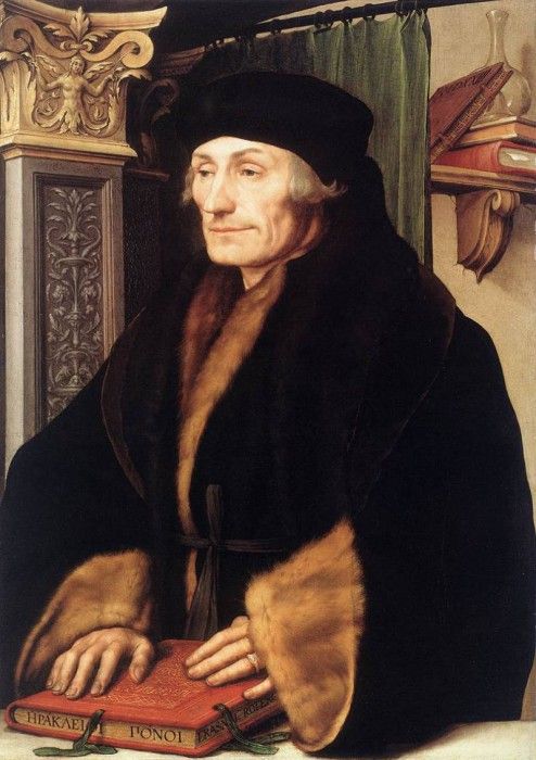 Holbien the Younger Portrait of Erasmus of Rotterdam.   