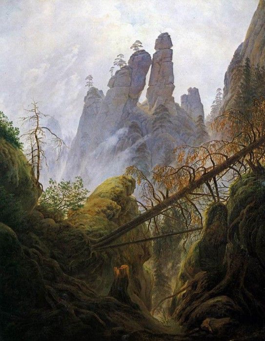 FRIEDRICH Caspar David Rocky Ravine. ,  