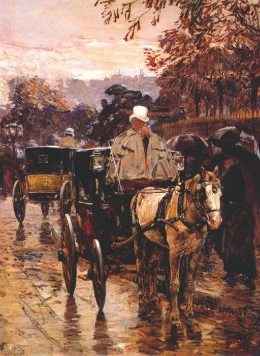 hassam carriage, rue bonaparte 1888. , 