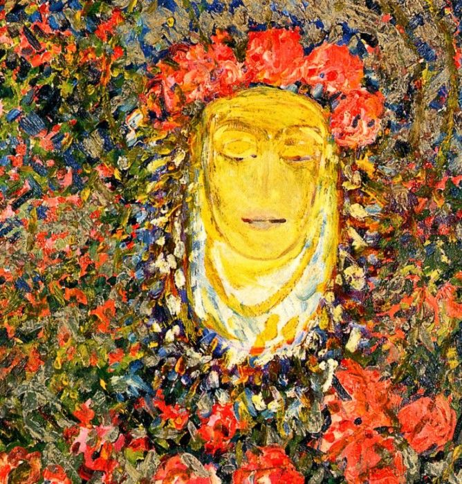 Hunt Slonem - Sainte Rose de Lima (detail), De. Slonem, 