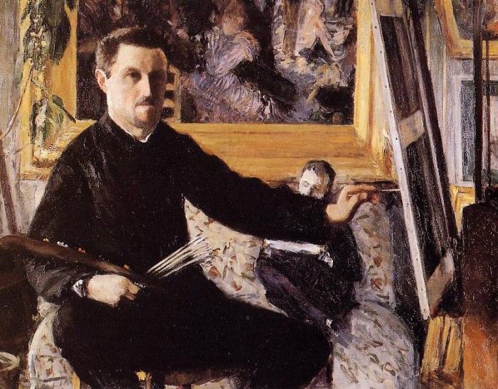 Caillebotte Gustave Self Portrait with Easel. , 