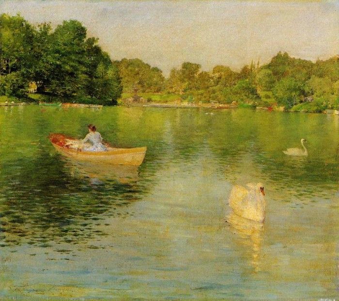 Chase William Merritt On the Lake Central Park. ,  