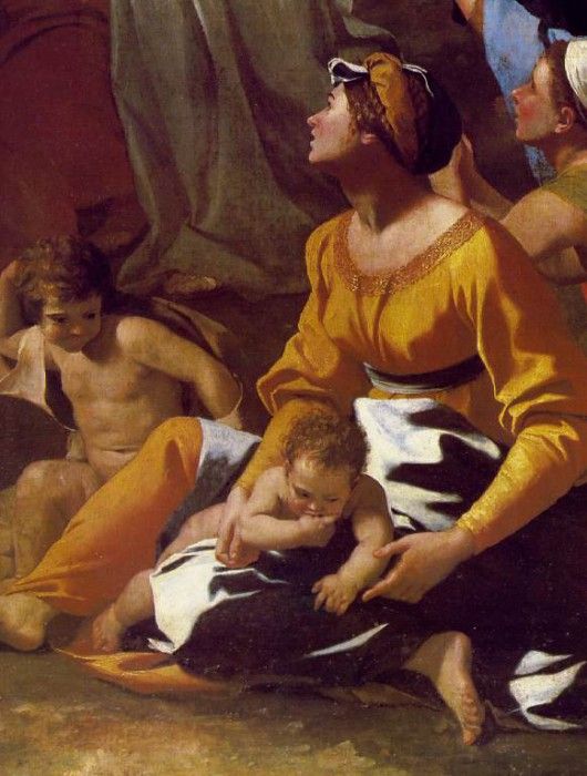 POUSSINTHE ADORATION OF THE GOLDEN CALF 1633-35 DETAIL 2 NG . , 