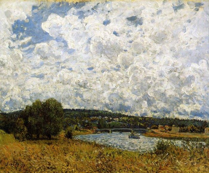 Sisley Alfred The Seine at Suresnes Sun. , 