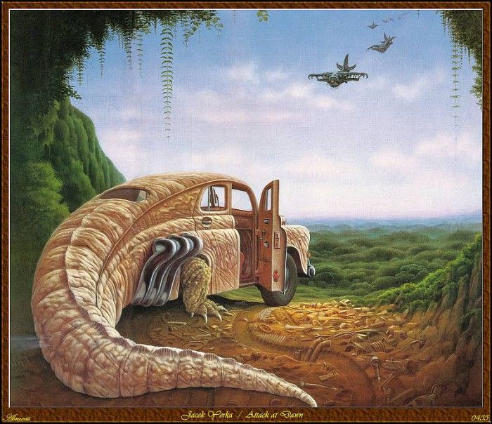 Jacek Yerka - Attack At Dawn (Abraxsis). Yerka 