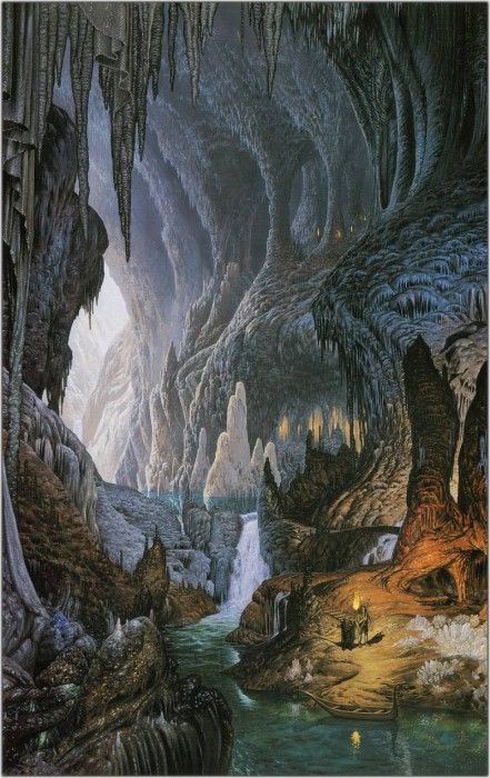 0uro0289  ted nasmith  the glittering caves of aglarond. Nasmith, 