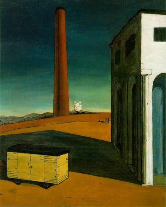 De Chirico The anguish of departure, 1914, 85.1x69.2 cm, Alb. ,  