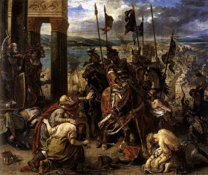 DELACROIX Eugene The Entry of the Crusaders into Constantinople. , 