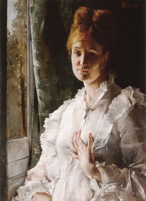 Portrait of a Woman in White. , 