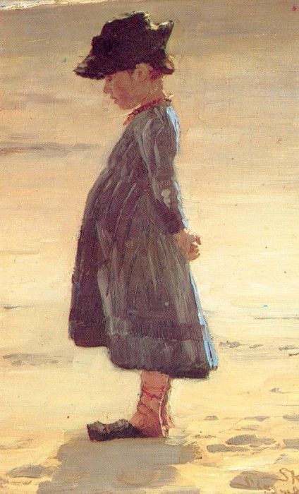 Kroyer Peder Severin Nina en la playa 1884. Kroyer,  