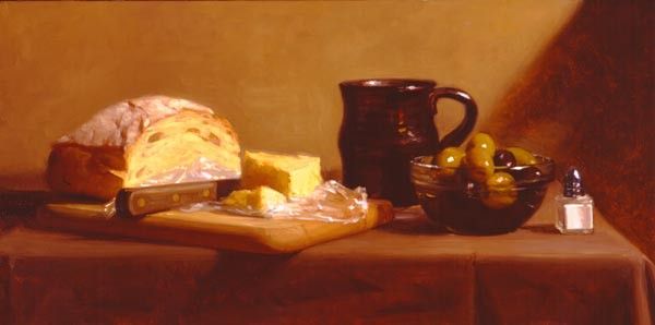 Watwood Patricia Still Life with Bread and Olives. Watwood, 