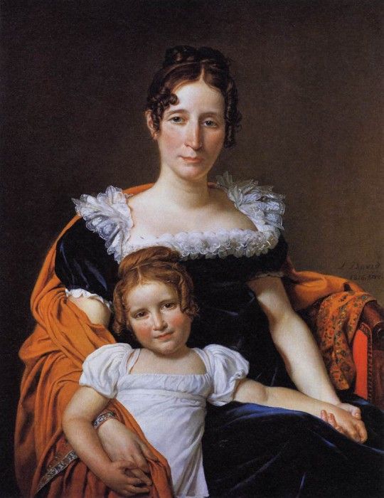DAVID Jacques Louis Portrait of the Comtesse Vilain XIIII and her Daughter. �����, ���-���