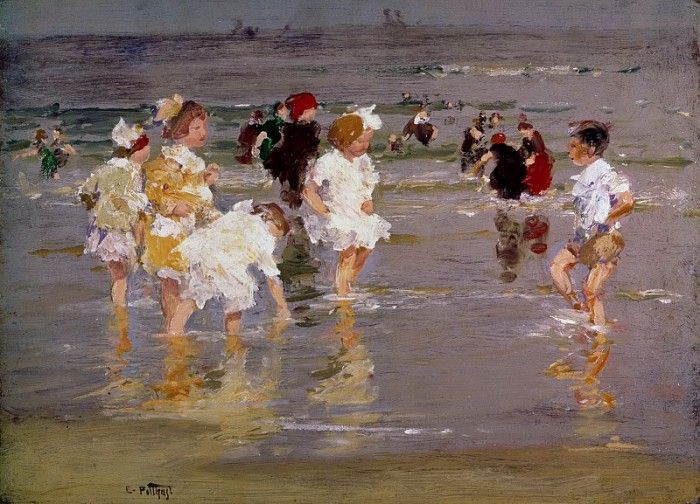 Potthast, Edward Henry -- Children on the Beach. ,  