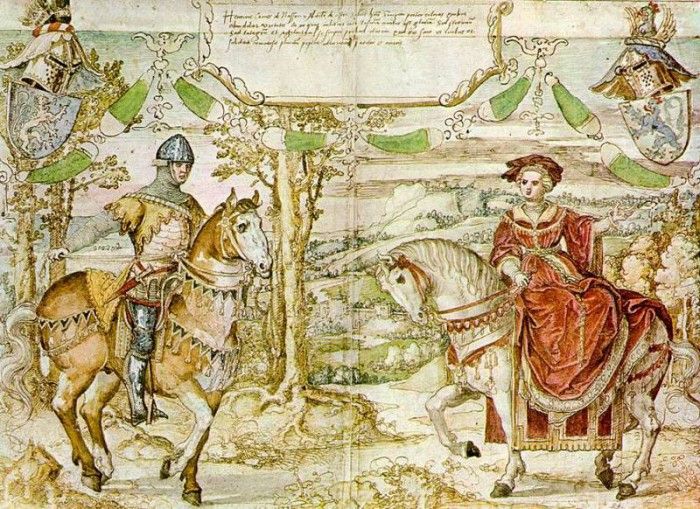 ORLEY Bernaert van Count Henry I Of Nassau With His Bride. ,  Bernaert