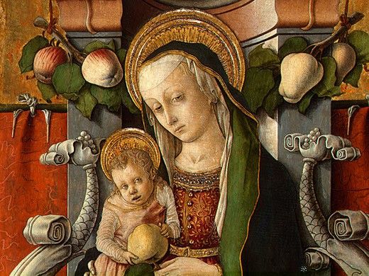 CRIVELLI MADONNA AND CHILD ENTHRONED WITH DONOR, C. 1470, DE.  