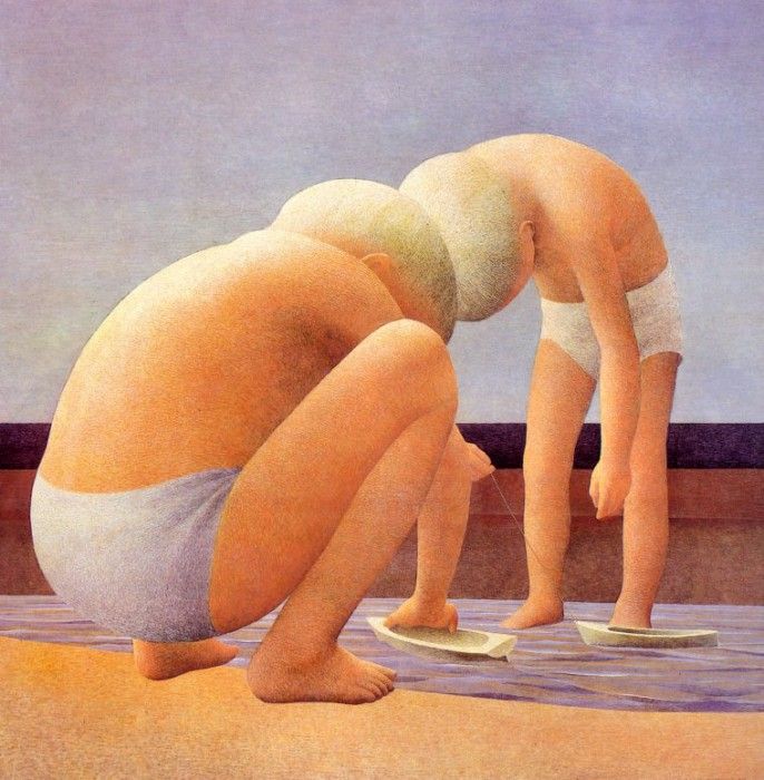 Alex Colville - Two Boys Playing, De. , 